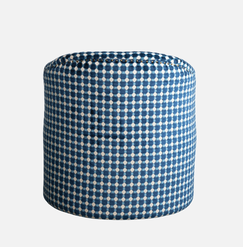 Dotted Burnout Velvet Chair w/ Nailheads