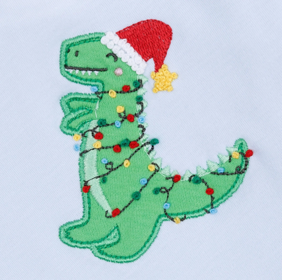 Merry Rexmas Combo Zip Footie - 13 Hub Lane   |  Footies