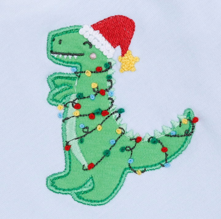 Merry Rexmas Combo Zip Footie - 13 Hub Lane   |  Footies