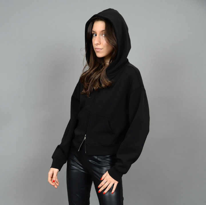 Haidelyn Soft Knit Hoodie, Black