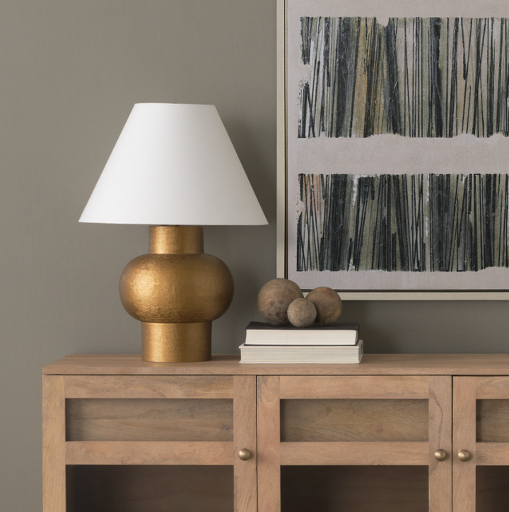 Salaah Table Lamp, Antique Gold - 13 Hub Lane   |  Metal Table Lamps