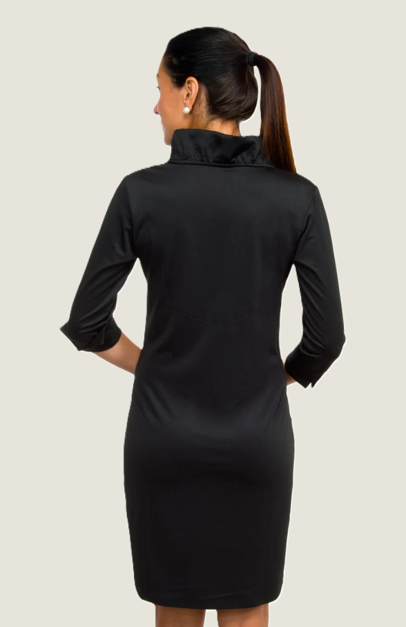 Jersey Ruffneck Mini Dress - Solid