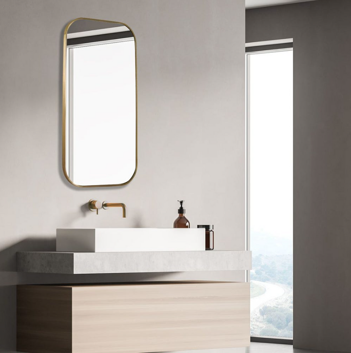 Taft Mirror, Brass - 13 Hub Lane   |  Rectangular Wall Mirrors