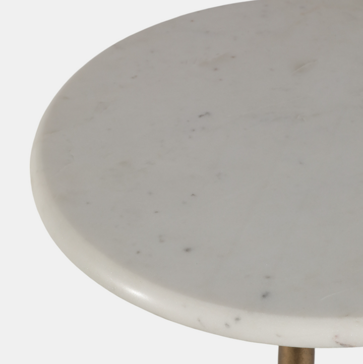 Marble Ball Base Accent Table