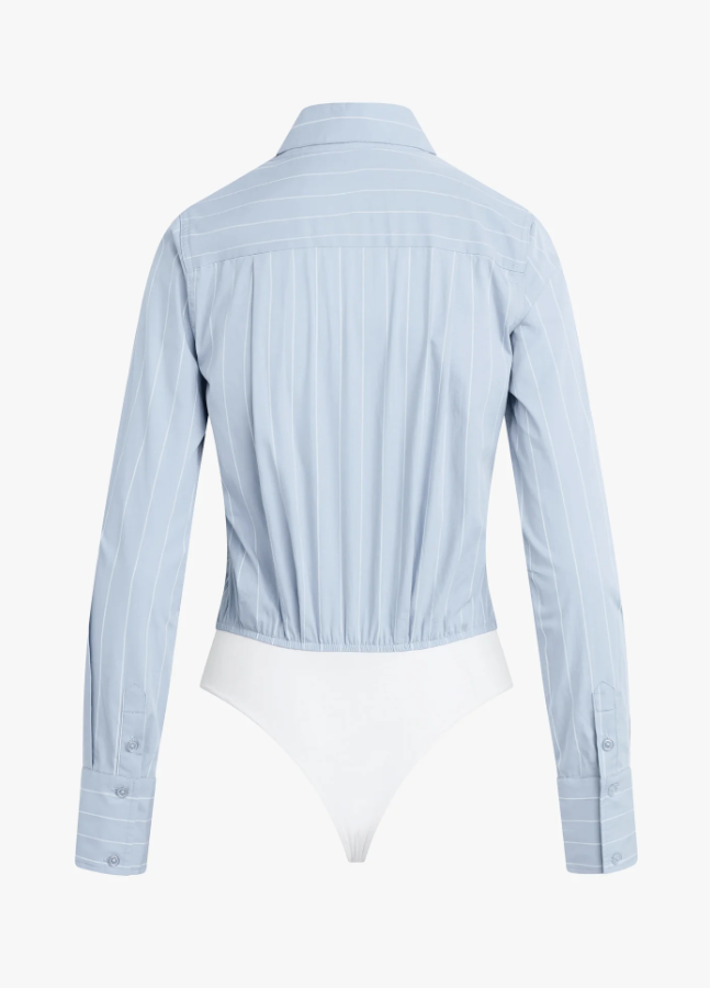 The Hire Me Bodysuit, Slate Stripe