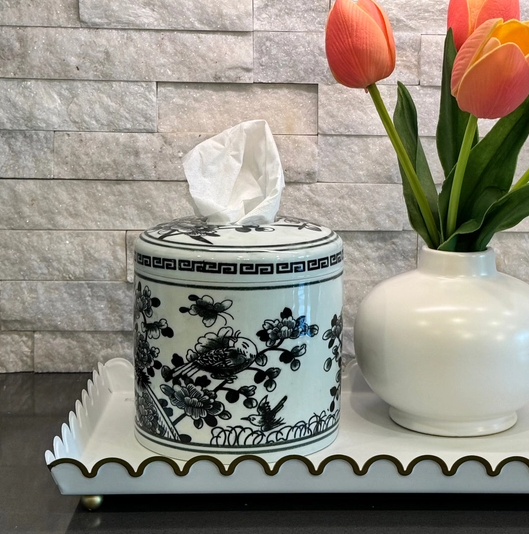 Sylvie Floral Tissue Vessel - 13 Hub Lane   |  