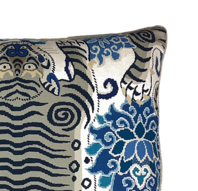 Tiger Eye Blue Pillow - Thumbnail 2