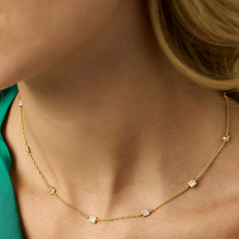 Julie Vos Jolie Delicate Station Necklace - 13 Hub Lane   |  Station Necklaces