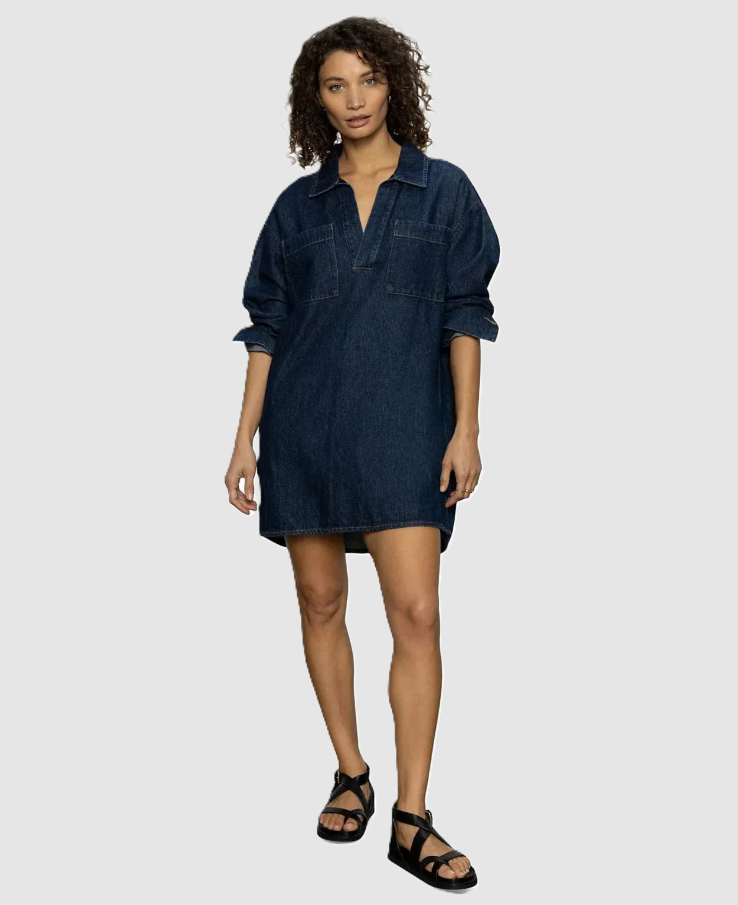 All-Day Denim Tunic Dress, Surprise - 13 Hub Lane   |  Mini Dresses
