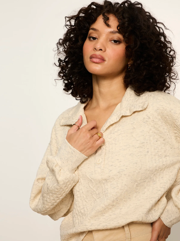 Halley Relaxed Popover, Heather Bone