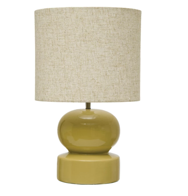 Celery Green Ceramic Table Lamp - Thumbnail 2
