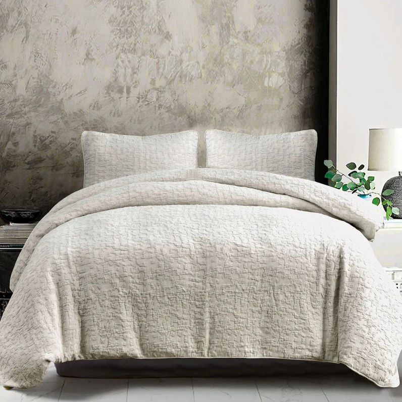 Porto Matelasse Taupe Euro Sham - Thumbnail 3