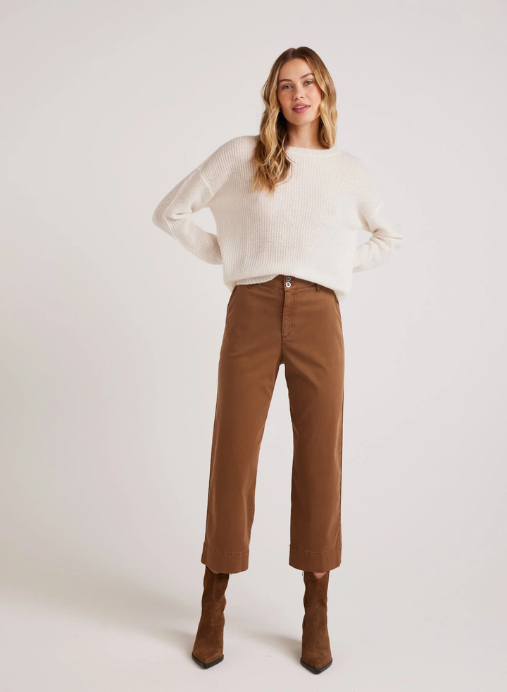 Bella Dahl Sofia Wide Leg Crop, Spiced Brown