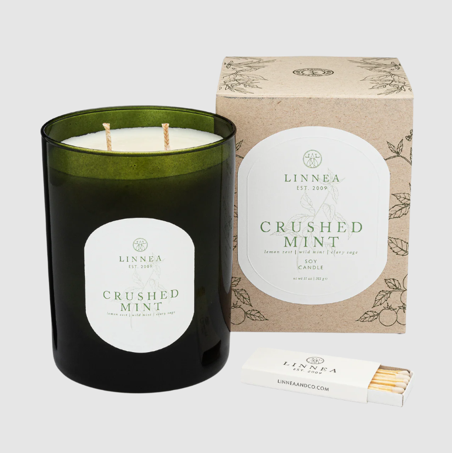 Linnea Crushed Mint Two-Wick Candle