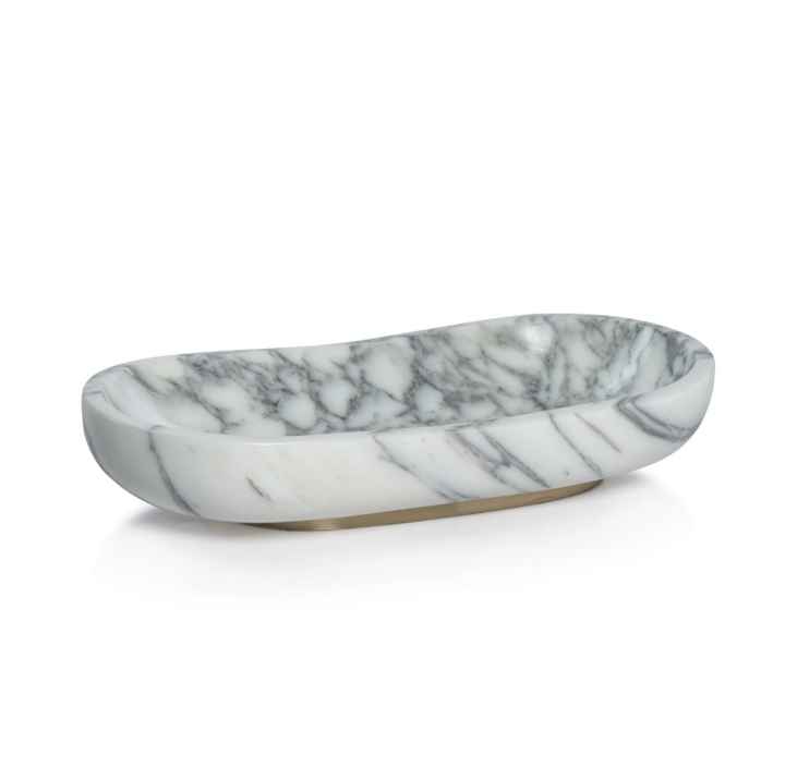 Arebascato Oval Marble Serving Bowl - 13 Hub Lane   |  Marble Bowls