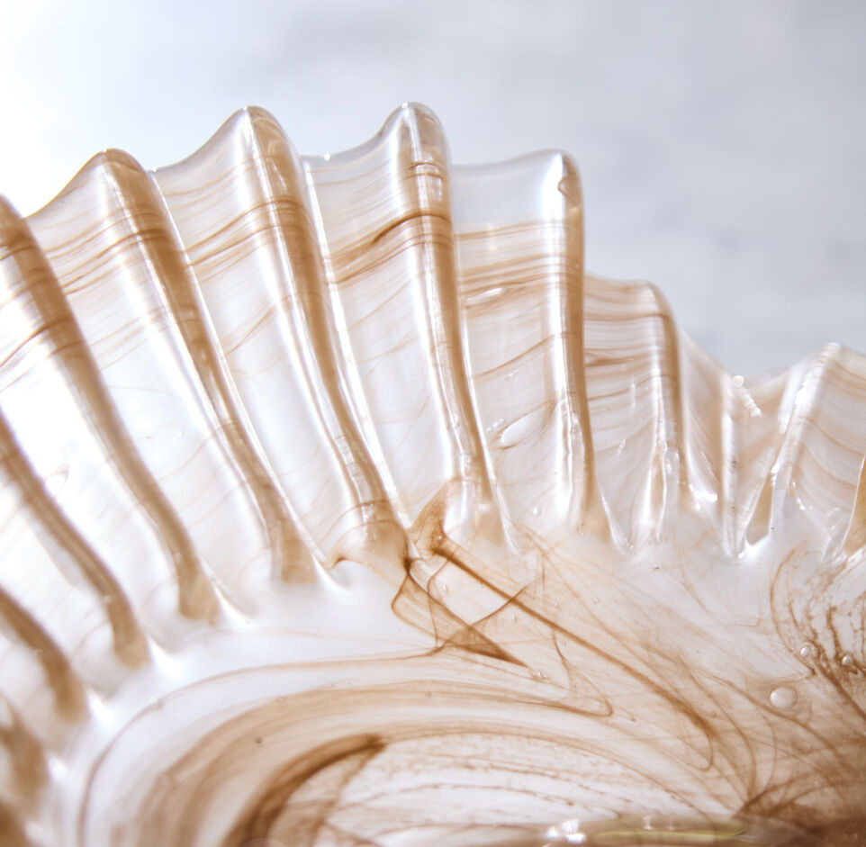 Pleated Glass Bowl - 13 Hub Lane   |  Glass Bowls