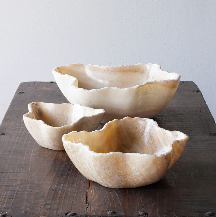 Onyx Bowl Freeform, Neutral - 13 Hub Lane   |  Marble Bowls