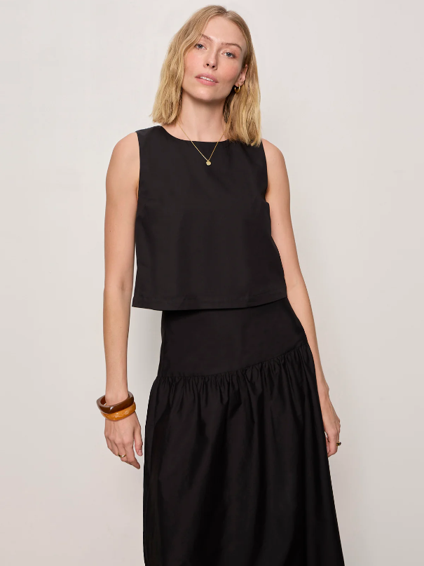 Desired Summer Crop Shell, Black