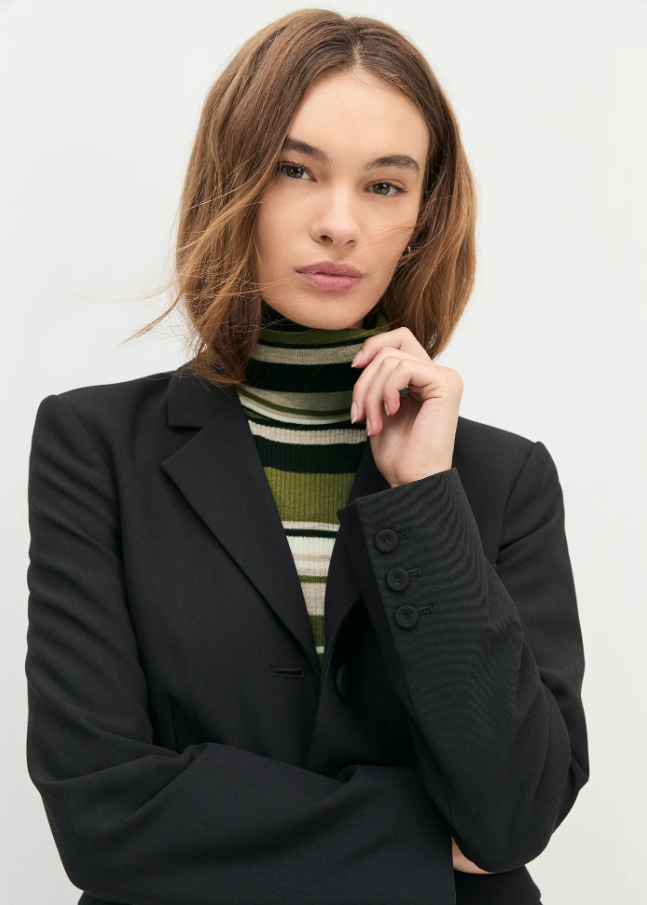 Amelia Top, Nottingham Stripe - 13 Hub Lane   |  Turtlenecks