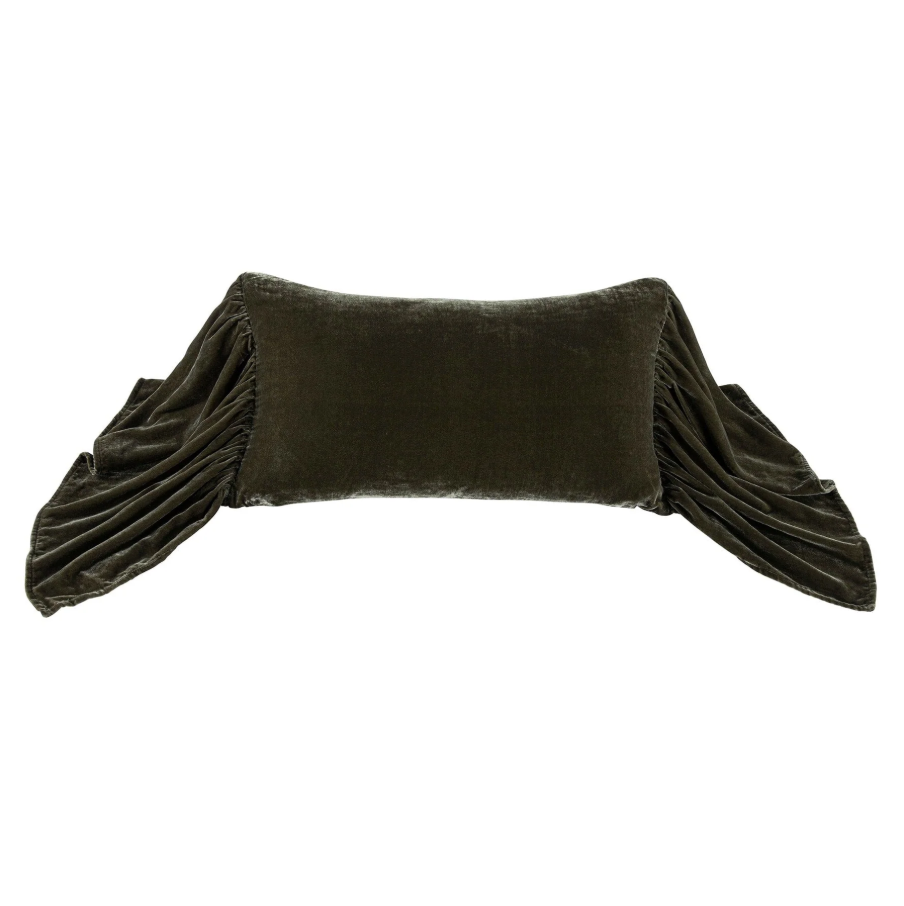 Stella Faux Silk Velvet, Fern Green - 13 Hub Lane   |  Matching Bedding