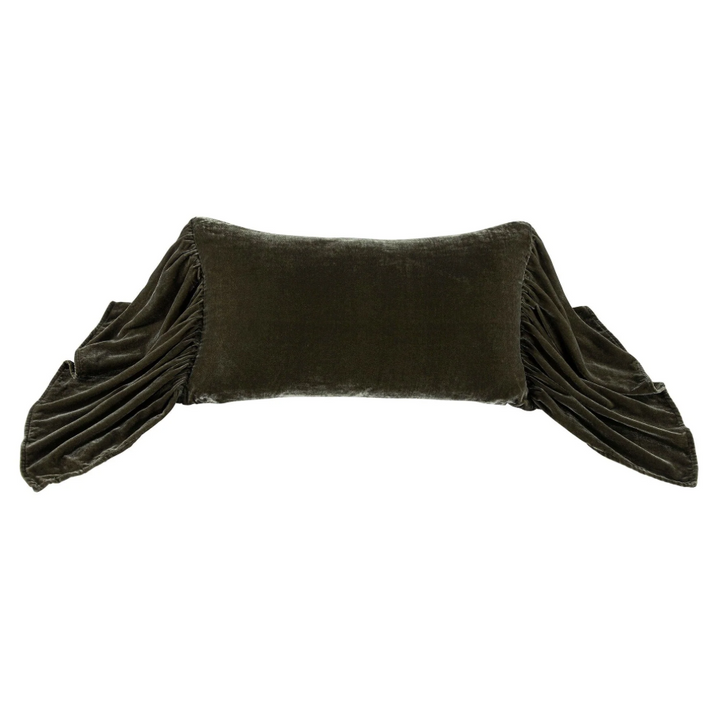 Stella Faux Silk Velvet, Fern Green - 13 Hub Lane   |  Matching Bedding