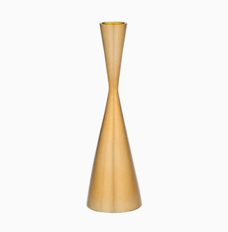 Hourglass Tapered Candlestick Holder - 13 Hub Lane   |  Metal Candle Holders