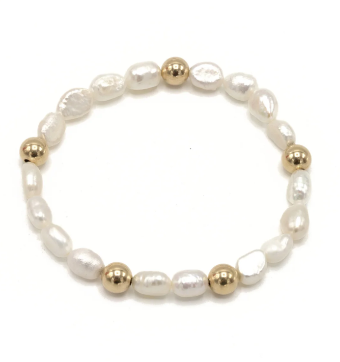 Baroque Pearl Statement Bracelet - 6mm - 13 Hub Lane   |  Beaded Bracelets