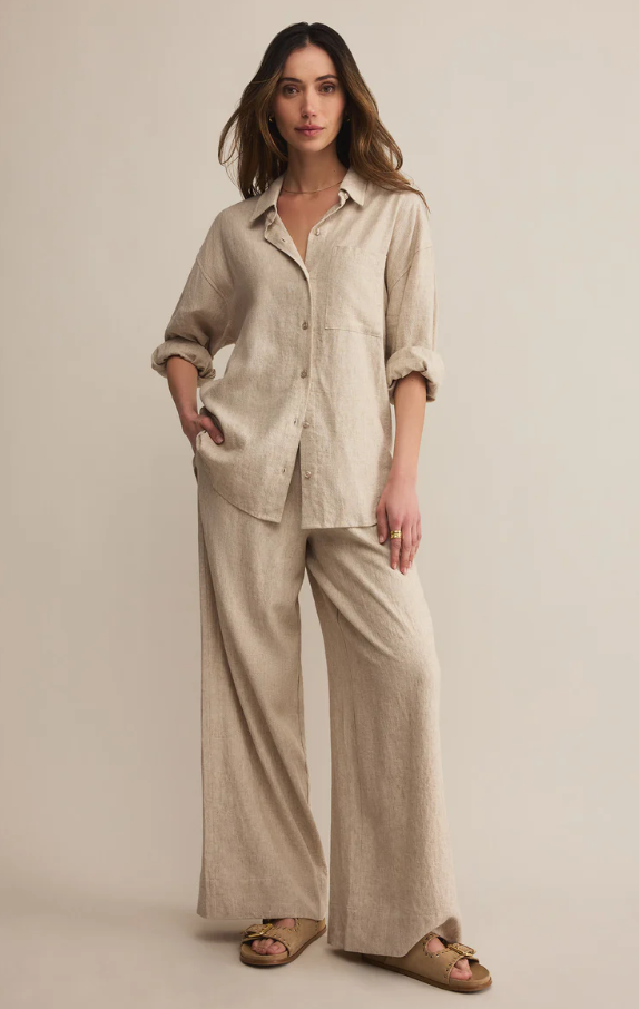 Henri Pants, Flax - 13 Hub Lane   |  Wide Leg Pants