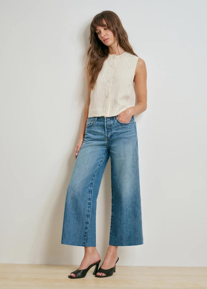 Favorite Daughter The Marsha Super High Rise Wide Leg Crop, Cortez