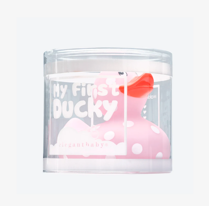 Pink Polka Dot Rubber Duckie