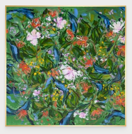Large Green Floral