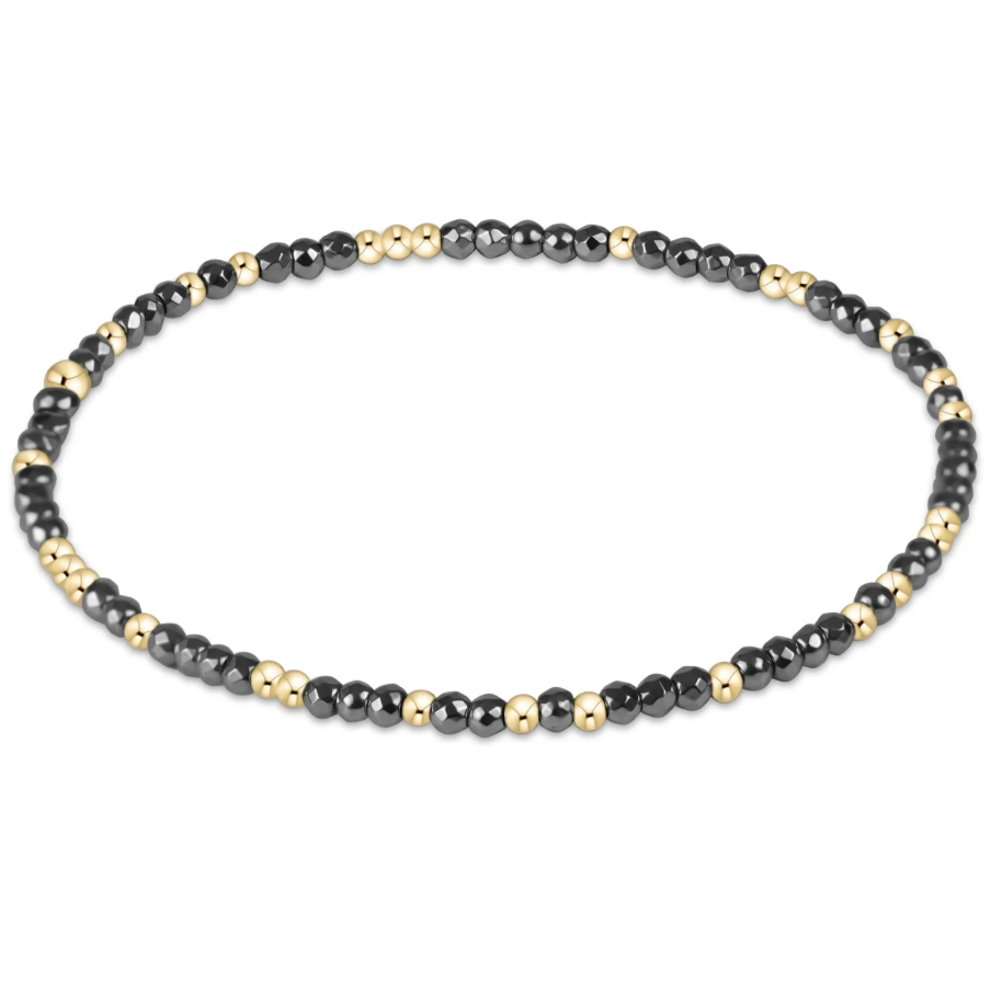 enewton hope unwritten silver faceted hematite 2mm bead bracelet - 13 Hub Lane   |  Beaded Bracelets