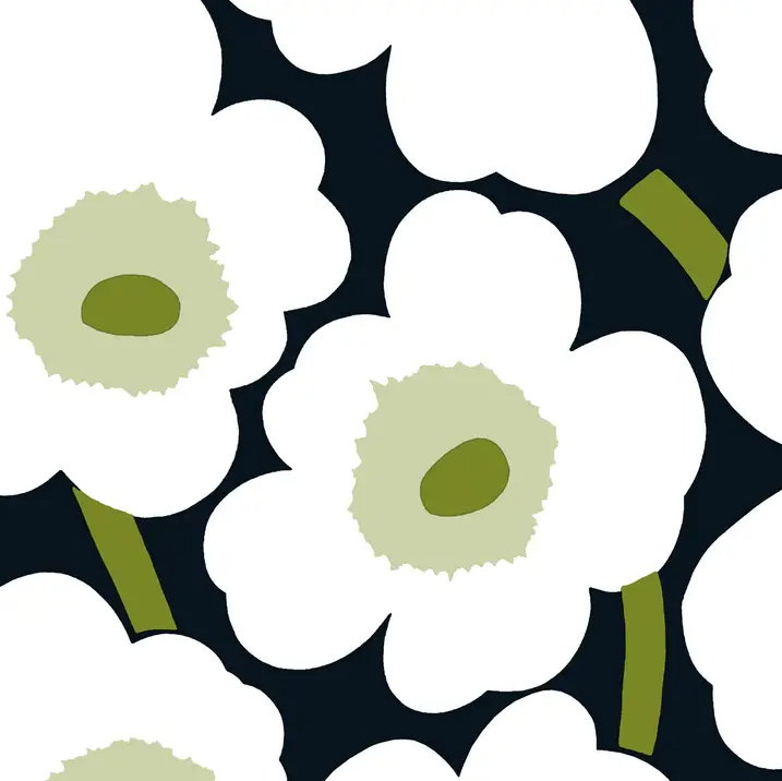 Marimekko Unikko Black Cocktail Napkins