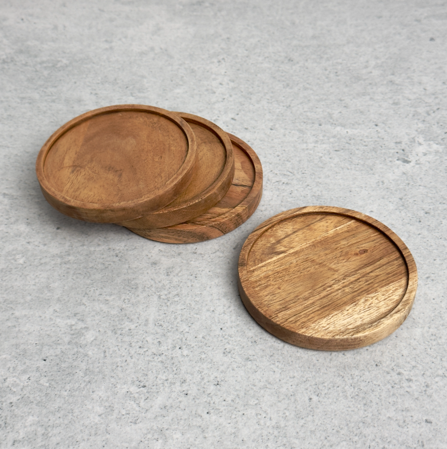 Acacia Wood Coasters - 13 Hub Lane   |  