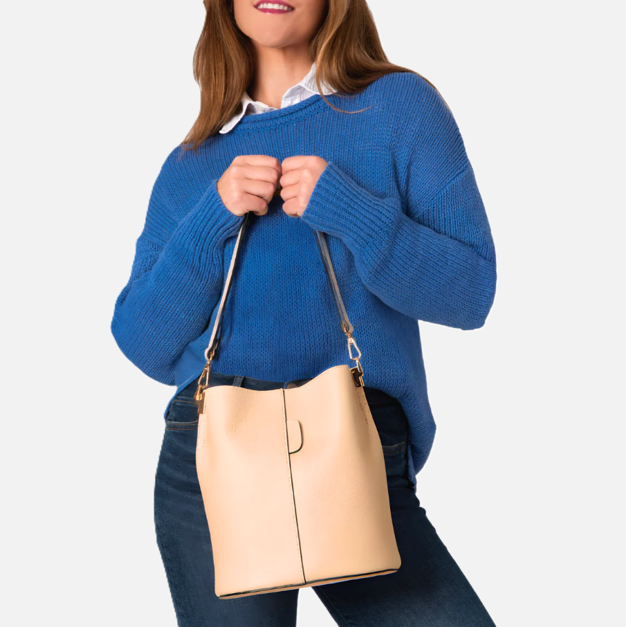 Italian Large Leather Bucket Bag, Black - 13 Hub Lane   |  Bucket Bags