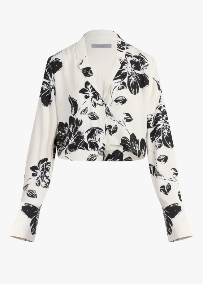The Cropped Lily Top, Vintage Floral
