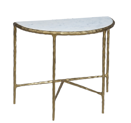 Brass & Marble Console Table - 13 Hub Lane   |  