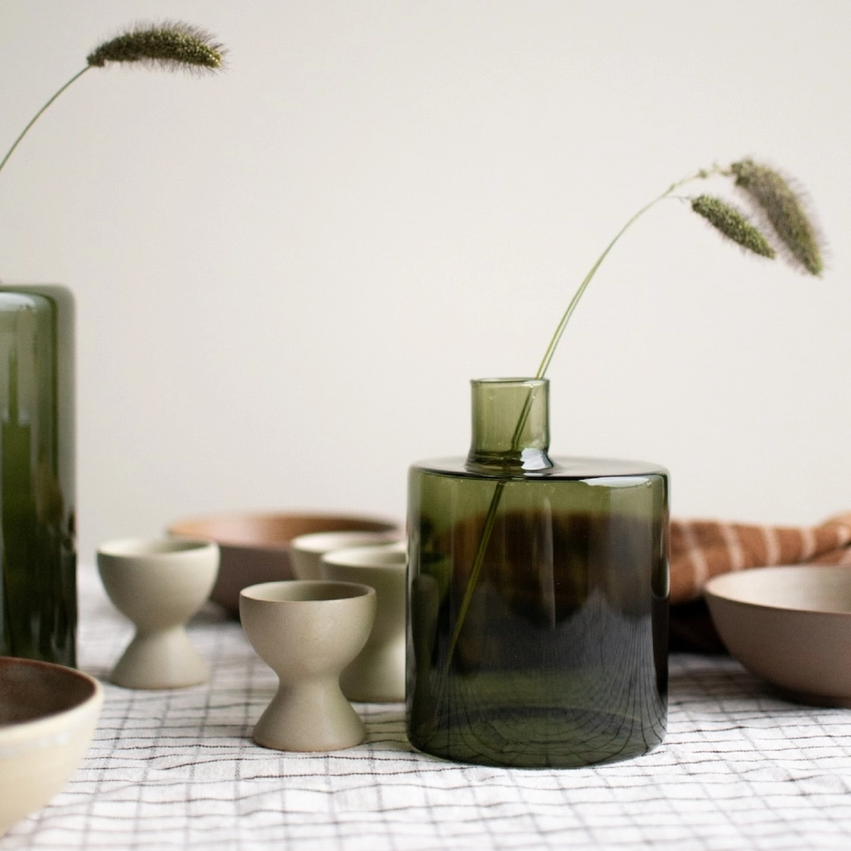 Pipe Vase, Green - 13 Hub Lane   |  Glass Vases