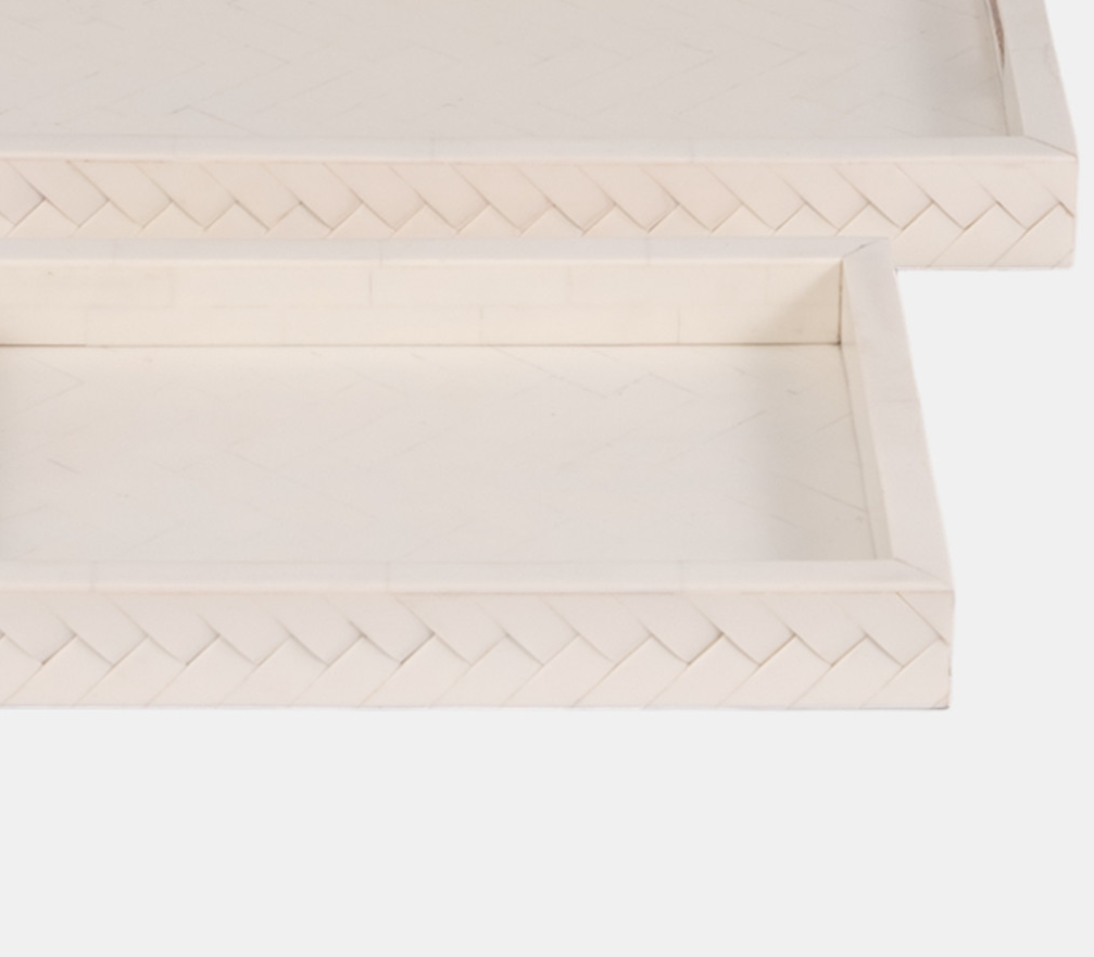 Woven Resin Tray Ivory - 13 Hub Lane   |  