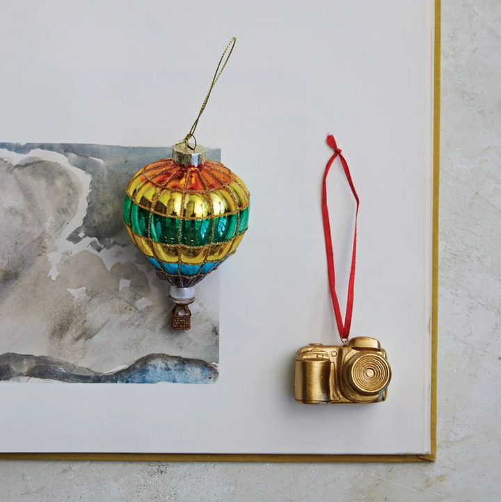 Gold Camera Ornament