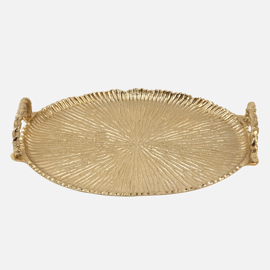 Sunburst Oval Tray, Gold - 13 Hub Lane   |  
