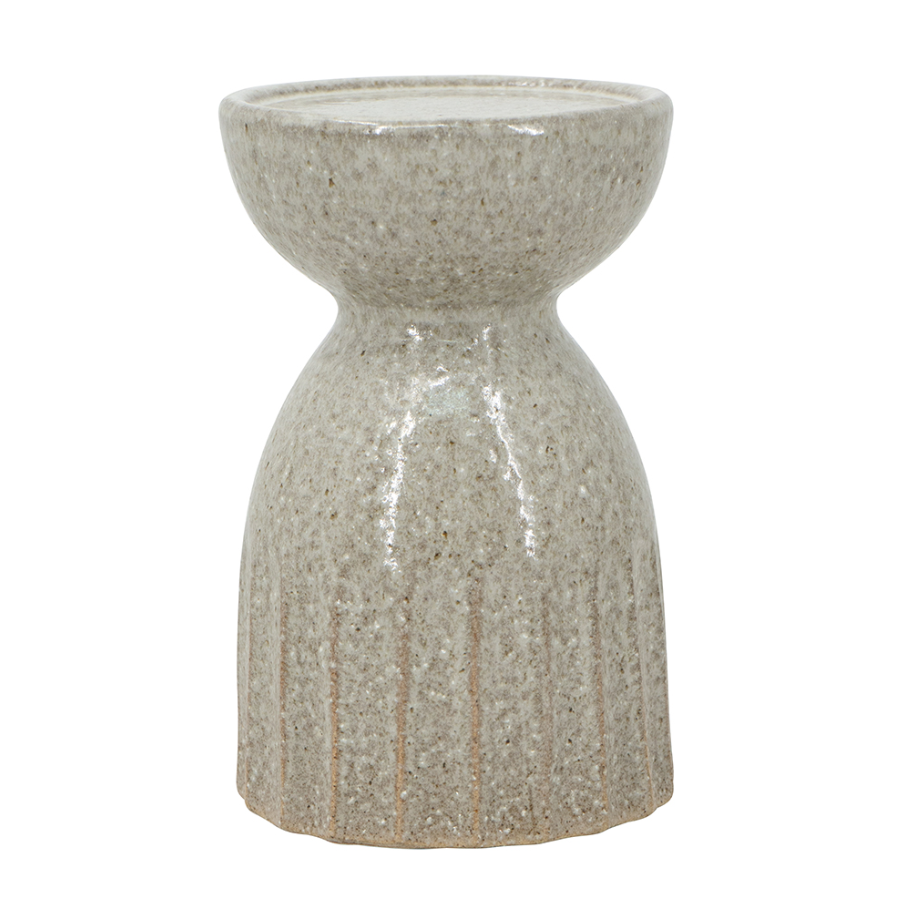 Ceramic Textured Cylinder Candle Holder - 13 Hub Lane   |  