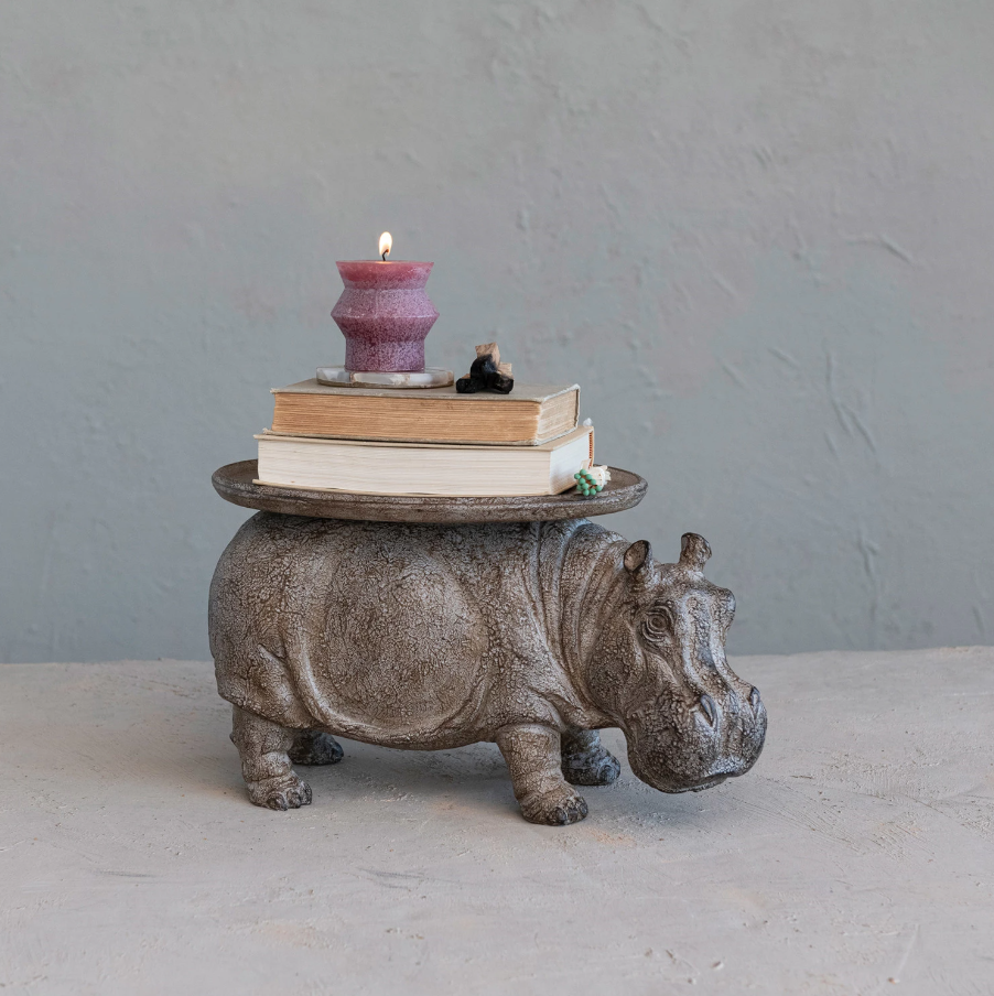 Resin Hippo Pedestal - 13 Hub Lane   |  