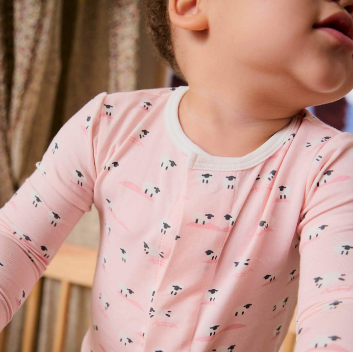 pink baa baa baby modal magnetic footie - 13 Hub Lane   |  Footies