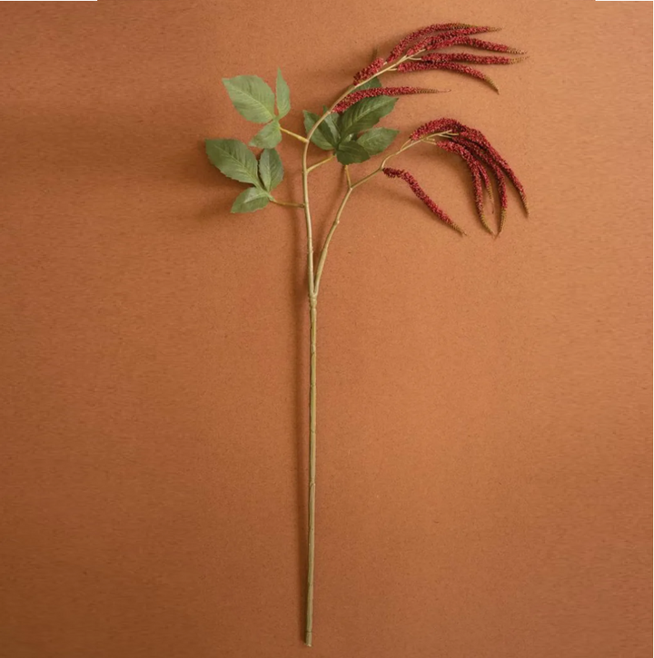 Artificial Crimson Amaranthus Spray