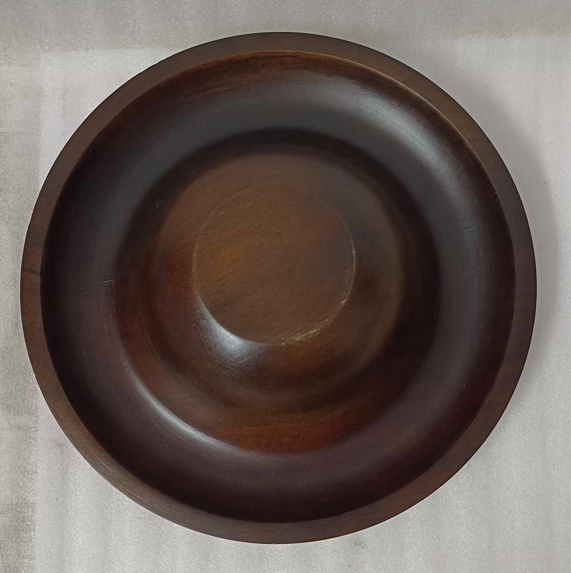 Round Turned Serving Bowl