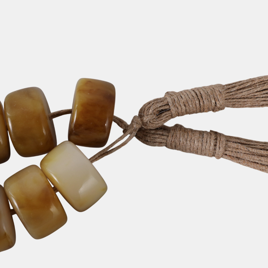 Brown Resin Cylinder Beaded Garland - 13 Hub Lane   |  Decorative Beads