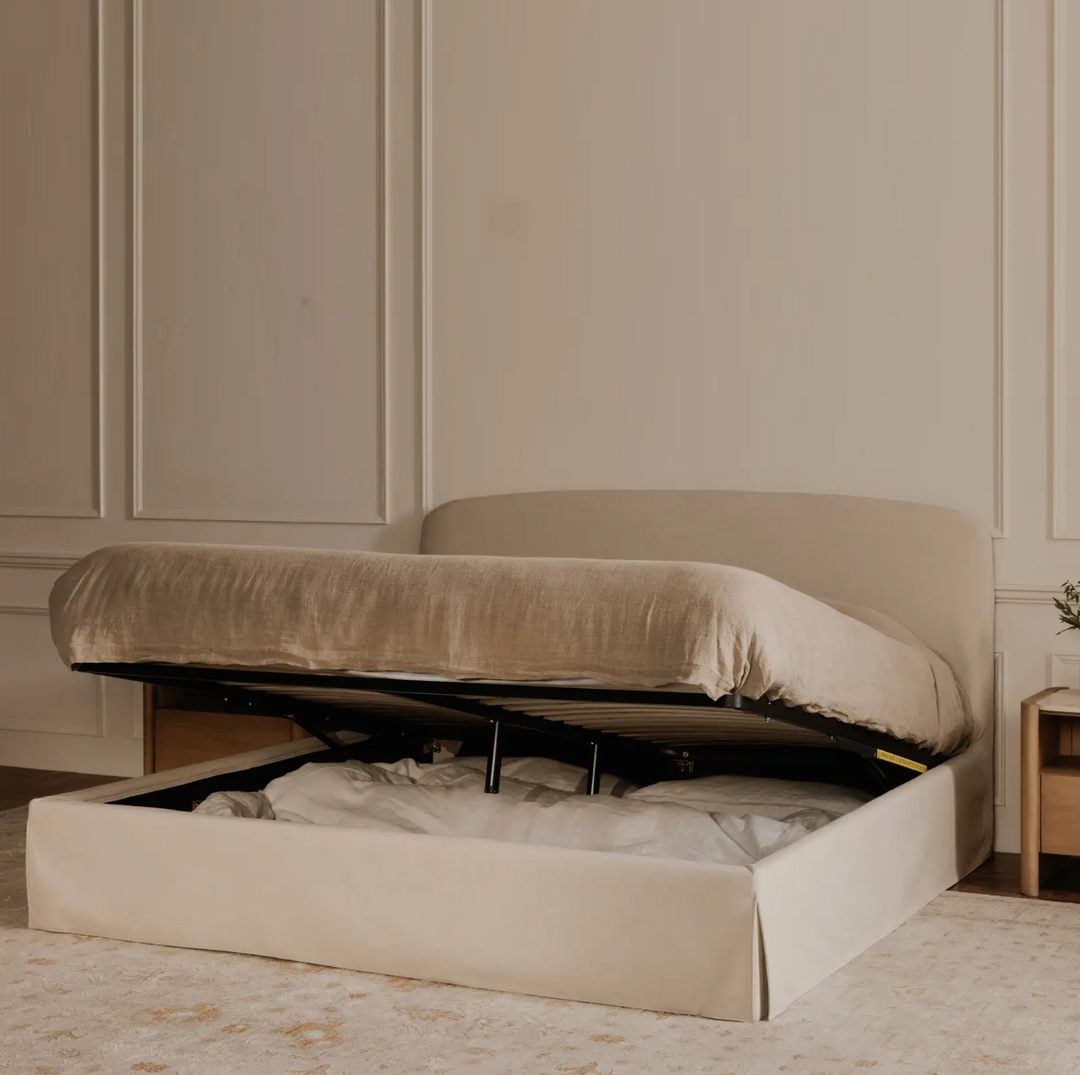 Joan Storage Bed, Cream