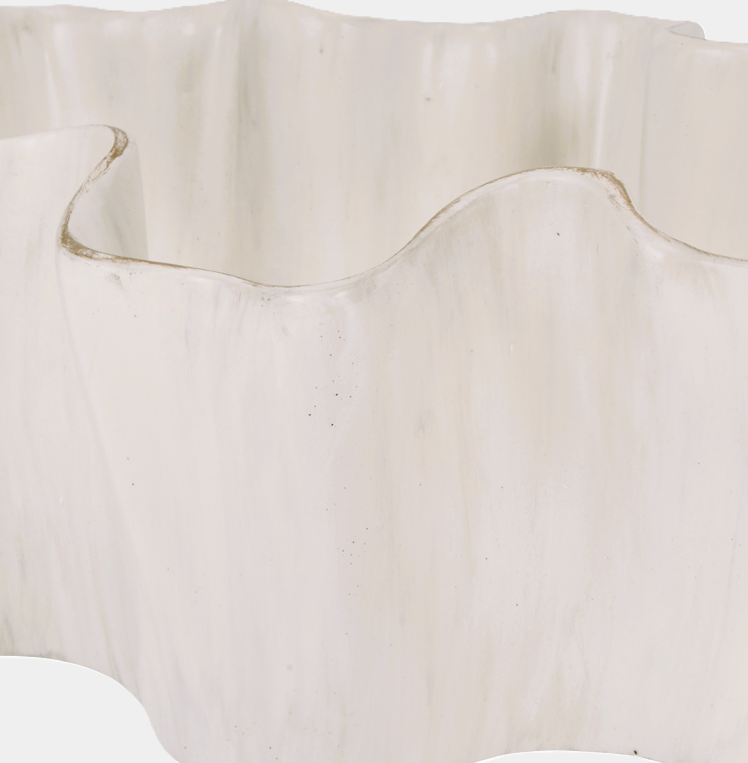 Donna Decorative Bowl, Cream Wash & Gold - 13 Hub Lane   |  