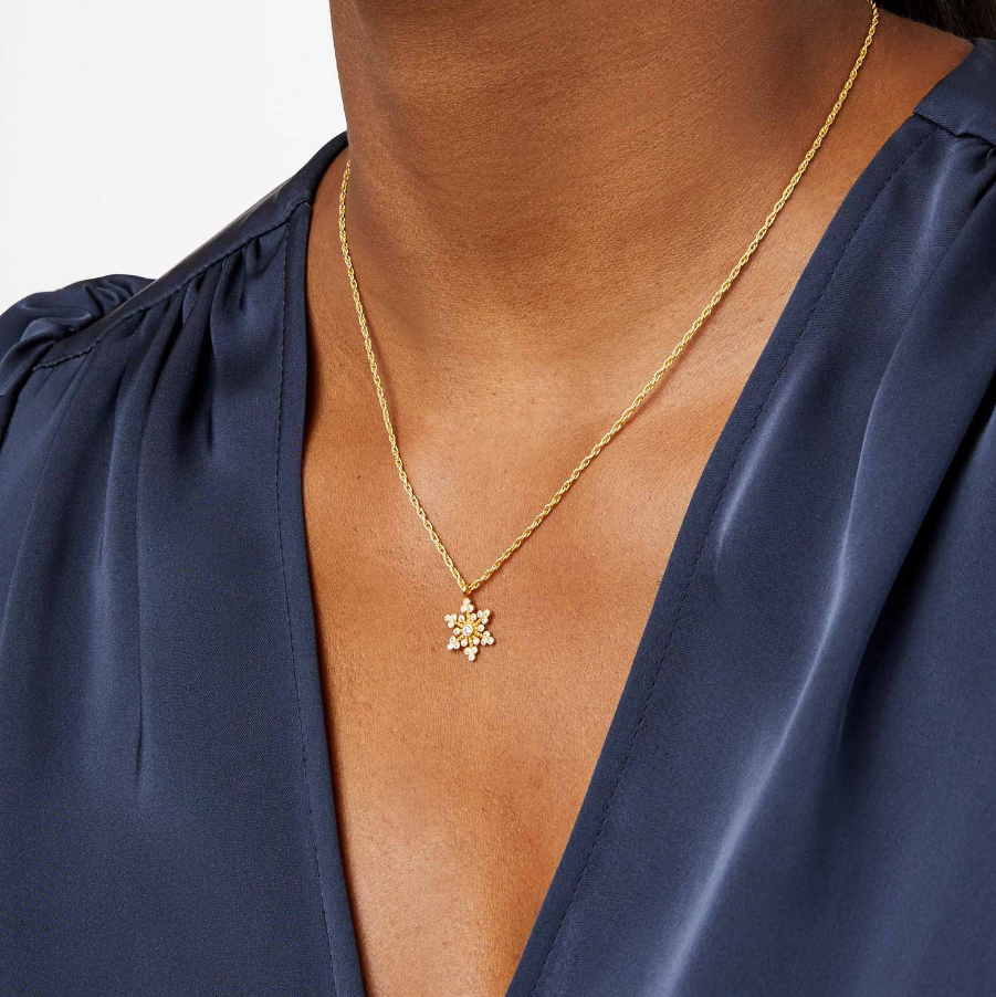 Julie Vos Noel Star Solitaire Necklace